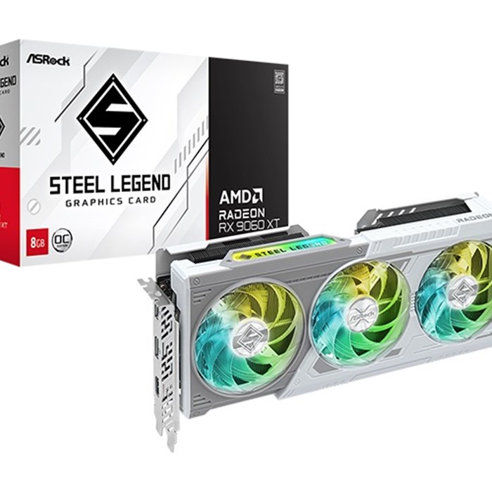 کارت گرافیک ای ام دی رادئون مدل Radeon RX 9060 XT Steel Legand 8GB OC GDDR6